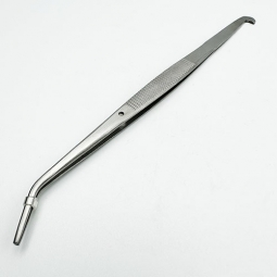 Deluxe 6" Bent Tip Tweezer with Hook