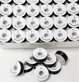 Style L-EC Black Polyester Cardboard Sided Bobbins