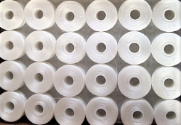 Sideless White Polyester Bobbins with Core