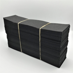 3.75" x 13" Pre-Cut Sheets 2.5 oz. Black Tearaway Cap Backing