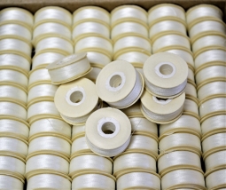 Coats Plain Label Style L White Polyester Bobbins