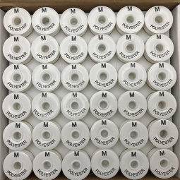 Style M-EC White Polyester Cardboard Sided Bobbins